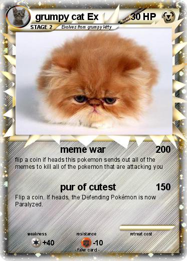 Pokemon grumpy cat Ex