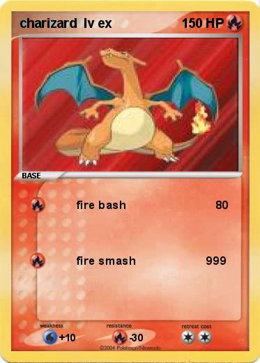 Pokemon charizard  lv ex                        