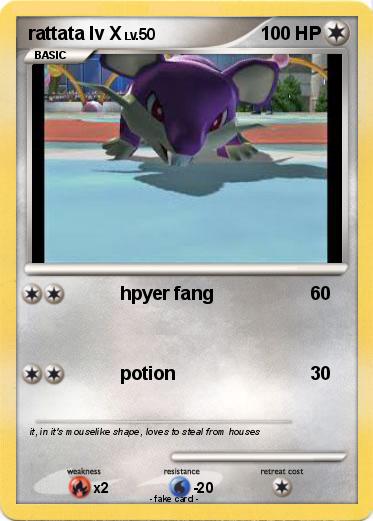 Pokemon rattata lv X