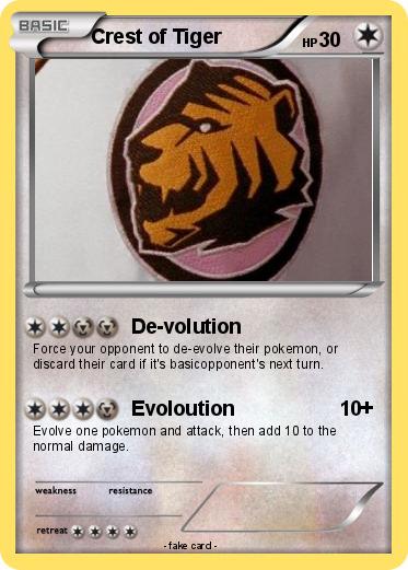 Pokemon Crest of Tiger