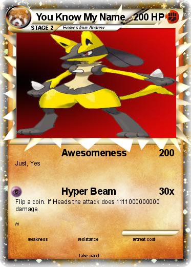 Pokemon You Know My Name