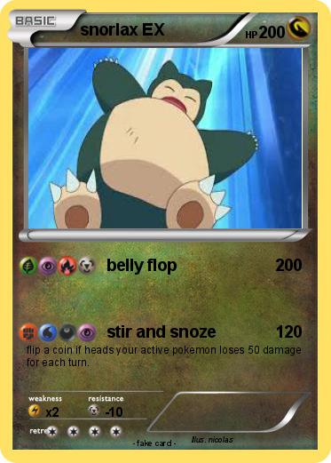 Pokemon snorlax EX