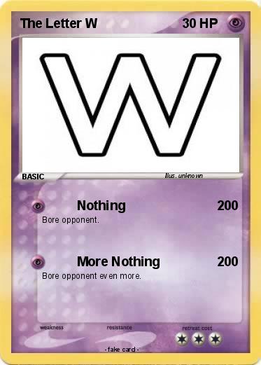 Pokemon The Letter W