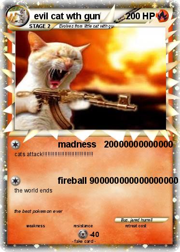 Pokemon evil cat wth gun
