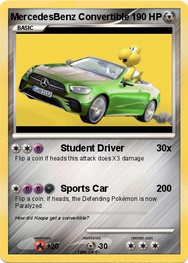 Pokemon MercedesBenz Convertible