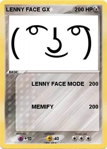 Pokemon LENNY FACE GX
