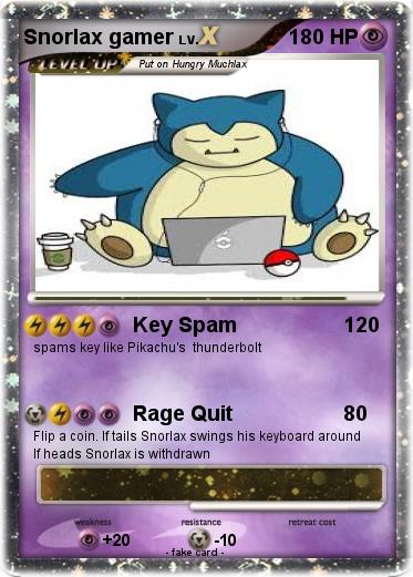Pokemon Snorlax gamer