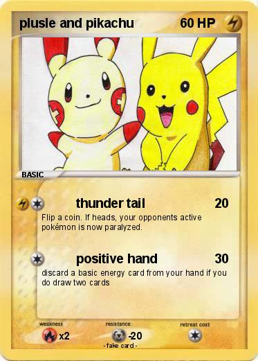 Pokemon plusle and pikachu