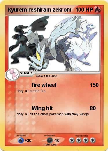 Pokemon kyurem reshiram zekrom