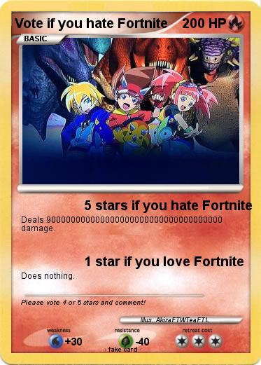 Pokemon Vote if you hate Fortnite