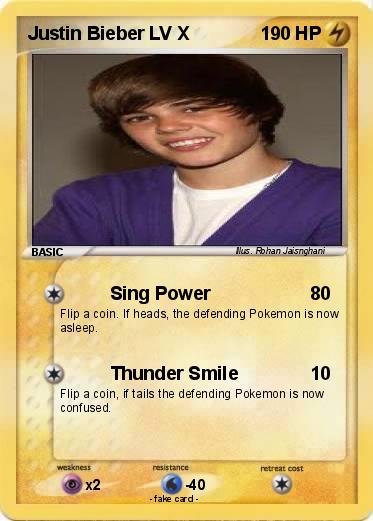 Pokemon Justin Bieber LV X