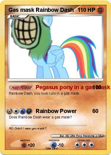 Pokemon Gas mask Rainbow Dash