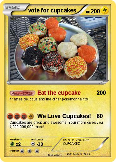 Pokemon vote for cupcakes
