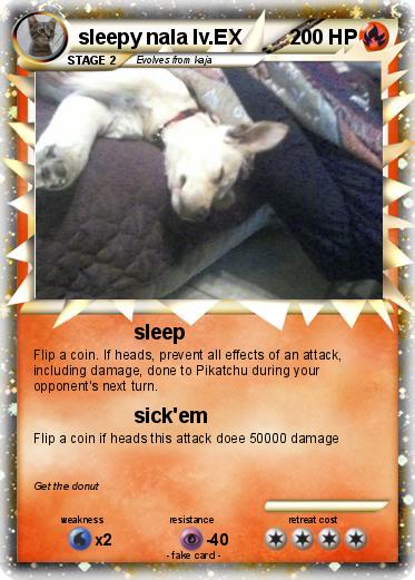 Pokemon sleepy nala lv.EX