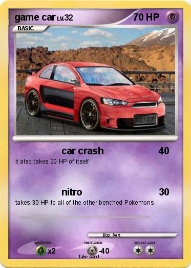 Pokemon game car