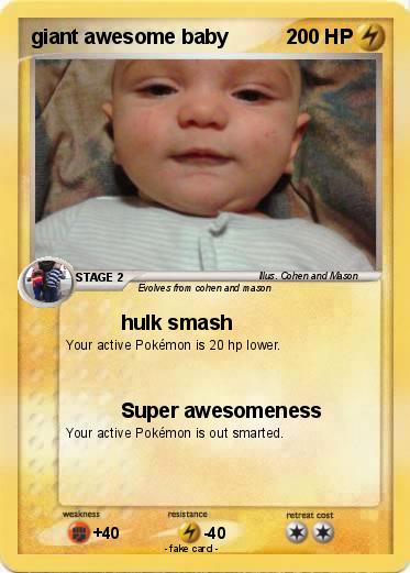 Pokemon giant awesome baby