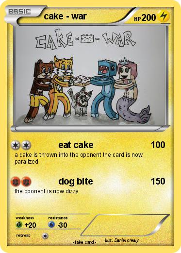 Pokemon cake - war
