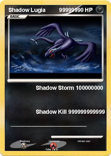 Pokemon Shadow Lugia         999999