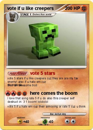 Pokemon vote if u like creepers
