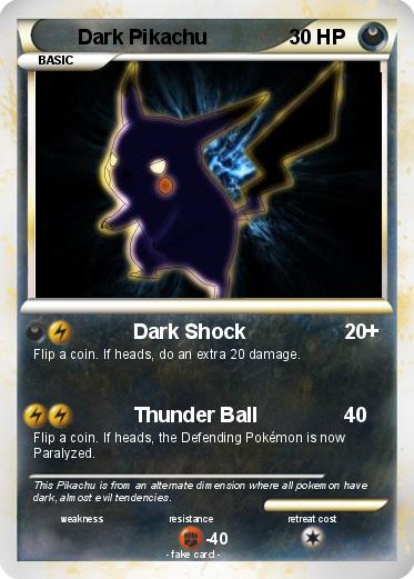 Pokemon Dark Pikachu