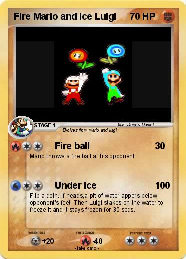 Pokemon Fire Mario and ice Luigi