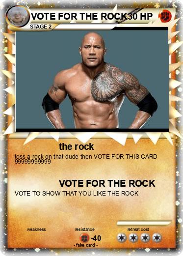 Pokemon VOTE FOR THE ROCK