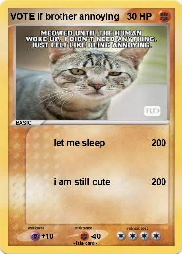 Pokemon VOTE if brother annoying
