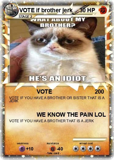 Pokemon VOTE if brother jerk