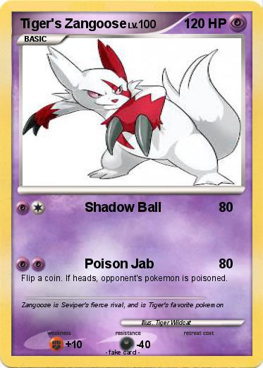Pokemon Tiger's Zangoose