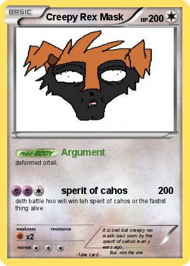 Pokemon Creepy Rex Mask