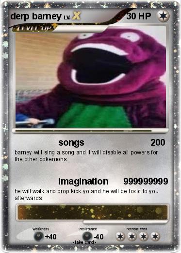 Pokemon derp barney