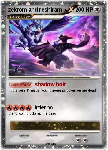 Pokemon zekrom and reshiram
