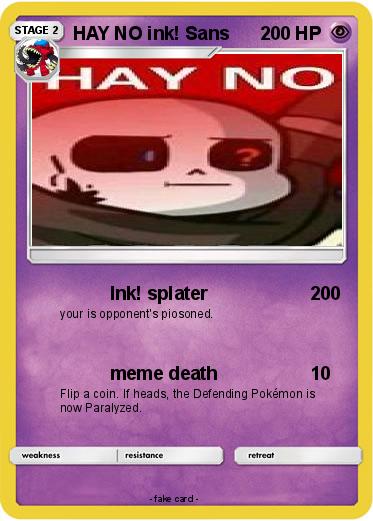 Pokemon HAY NO ink! Sans