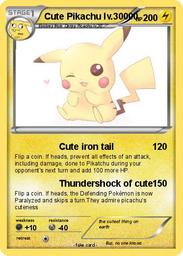 Pokemon Cute Pikachu lv.30000