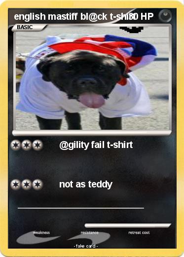 Pokemon english mastiff bl@ck t-shirt