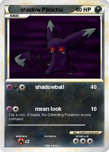 Pokemon shadow Pikachu
