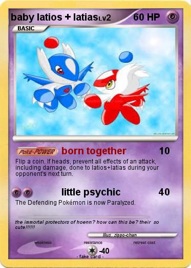Pokemon baby latios + latias