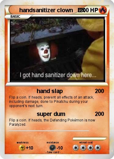 Pokemon handsanitizer clown   EX