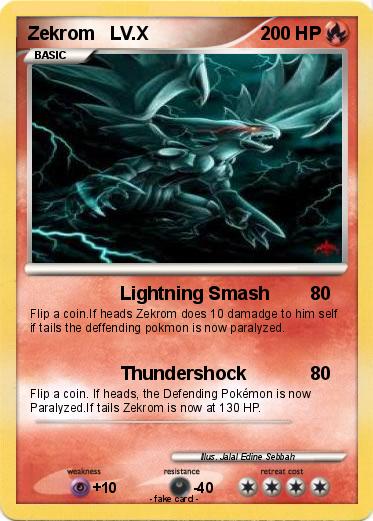 Pokemon Zekrom   LV.X