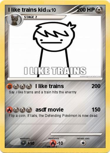 Pokemon I like trains kid