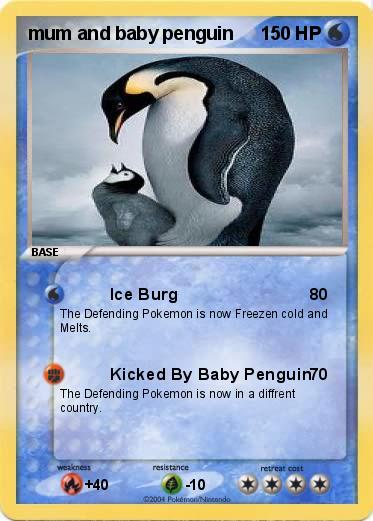 Pokemon mum and baby penguin