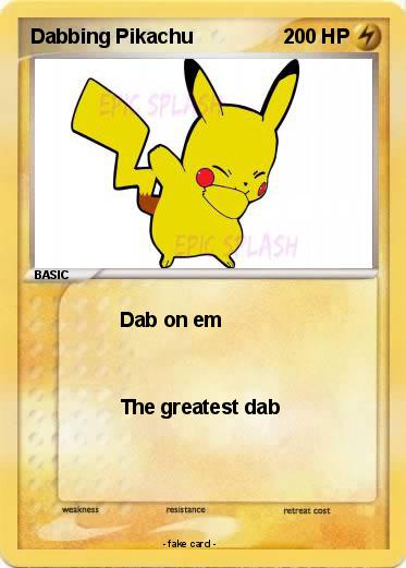 Pokemon Dabbing Pikachu