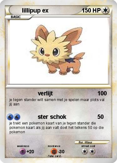 Pokemon lillipup ex