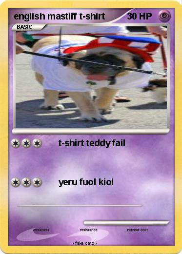 Pokemon english mastiff t-shirt