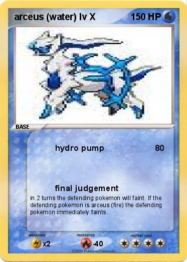 Pokemon arceus (water) lv X