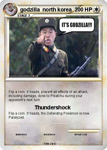 Pokemon godzilla  north korea