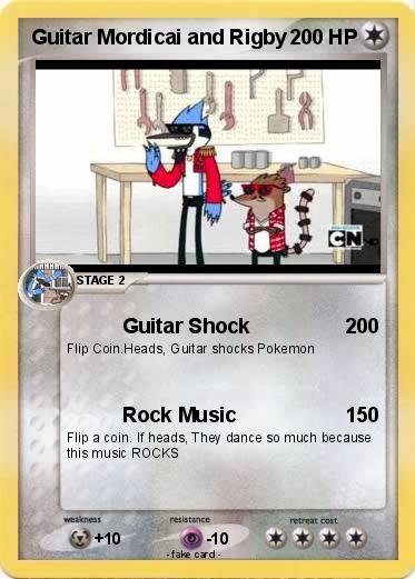 Pokemon Guitar Mordicai and Rigby