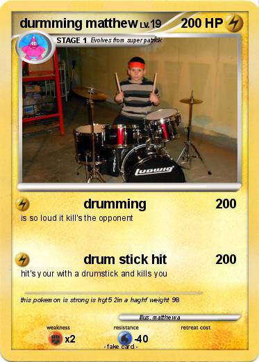 Pokemon durmming matthew