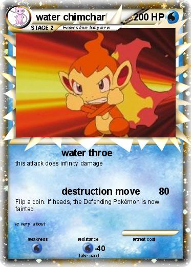 Pokemon water chimchar Pokemon water chimchar