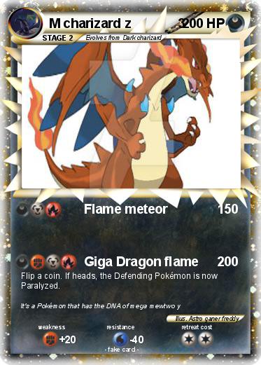 Pokemon M charizard z             3